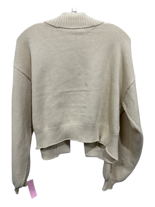 Anthropologie Size One Size Cream Beige Cotton & Acrylic Knit Cardigan Cream Beige / One Size