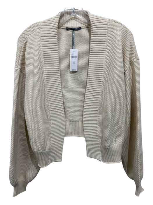 Anthropologie Size One Size Cream Beige Cotton & Acrylic Knit Cardigan Cream Beige / One Size