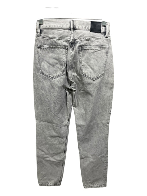 Anine Bing Size 26 Gray White Cotton Washed Denim High Waist Slim Leg Jeans Gray White / 26