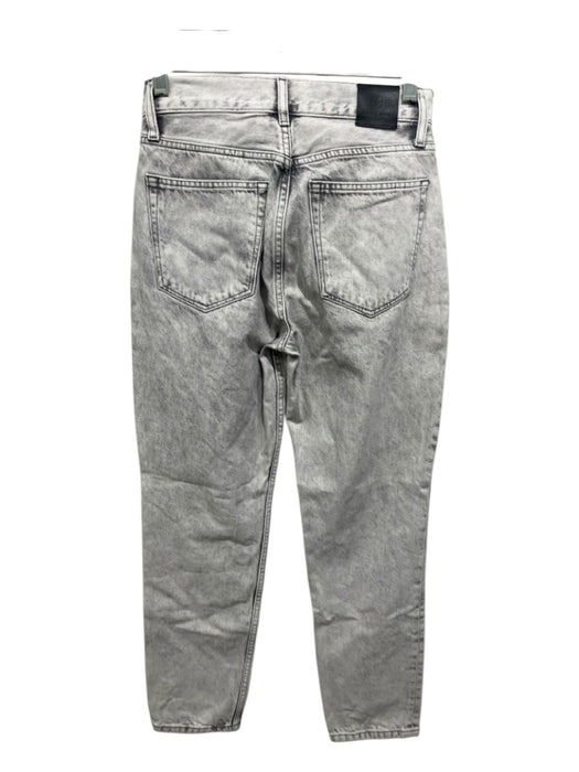 Anine Bing Size 26 Gray White Cotton Washed Denim High Waist Slim Leg Jeans Gray White / 26