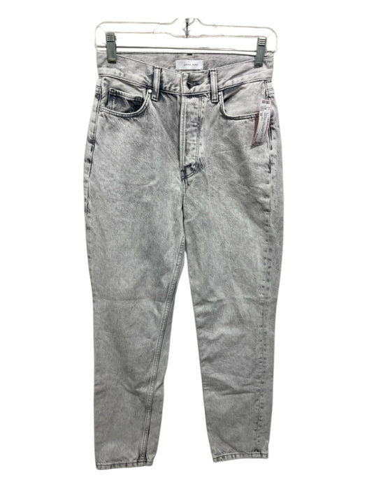 Anine Bing Size 26 Gray White Cotton Washed Denim High Waist Slim Leg Jeans Gray White / 26