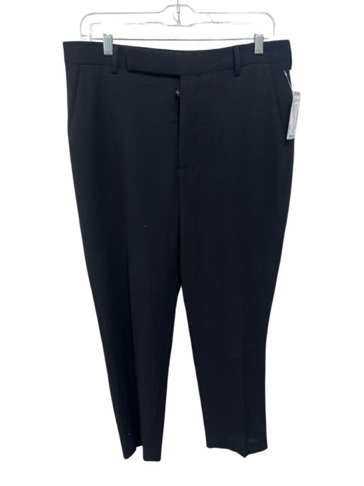 Rick Owens Size 6 Black Wool High Waist Trouser Button Fly Slim Pants Black / 6