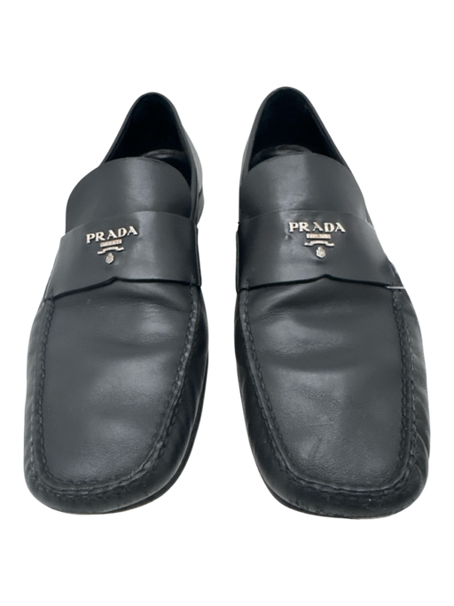 Prada Shoe Size 9 Black Leather Solid loafer Men's Shoes Black / 9