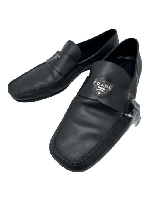 Prada Shoe Size 9 Black Leather Solid loafer Men's Shoes Black / 9
