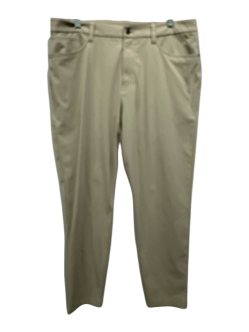 Lululemon Size 36 Beige Synthetic Solid Khaki Athleisure Men's Pants Beige / 36