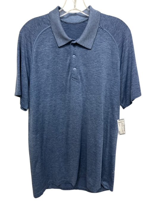 Lululemon Size L Blue Solid Polo Men's Short Sleeve Blue / L