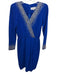 St. John Evening Size 2 Blue, Silver & Gold No Fabric Tag Knit Long Sleeve Dress Blue, Silver & Gold / 2
