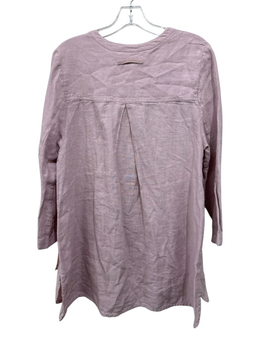 Toast Size M Dusty Pink Linen 3/4 Sleeve Button Front Long Shirt Top Dusty Pink / M