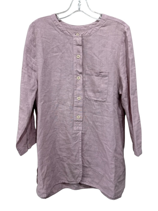 Toast Size M Dusty Pink Linen 3/4 Sleeve Button Front Long Shirt Top Dusty Pink / M