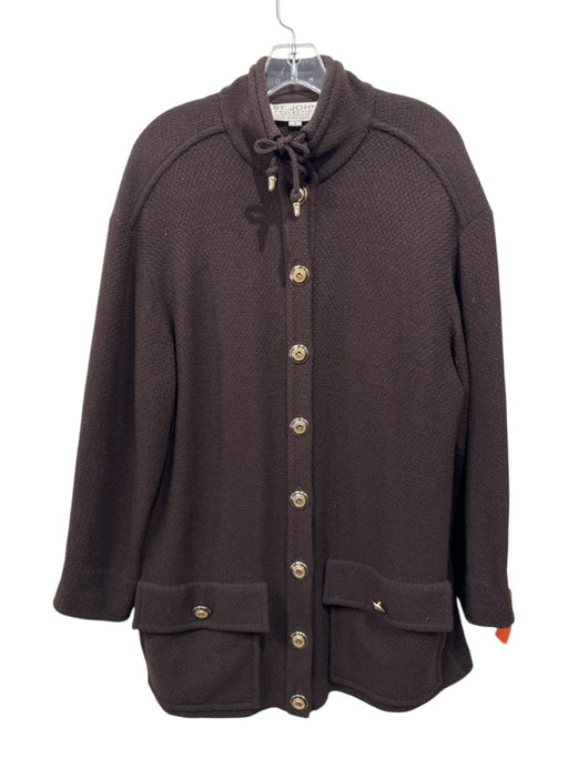St. John Collection Size S Brown Missing Fabric Tag Knit Button Front Jacket Brown / S