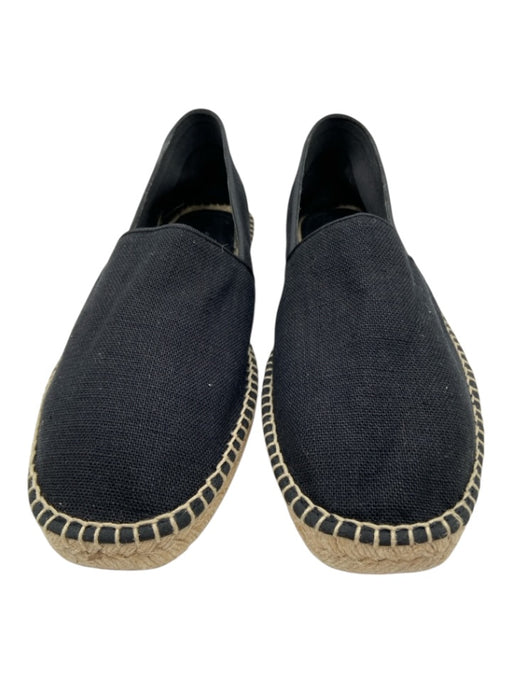 Suitsupply Shoe Size 42 Black textile upper Slip On Round Toe Espadrille Black / 42