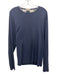 Burberry Size L Black Cotton Solid T shirt Crew Men's Long Sleeve Shirt Black / L