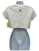 Chrome Hearts Size S White Cotton Embroidered Logo Rolled hemline Crop Top White / S
