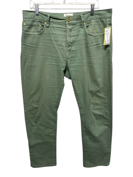 Sid Mashburn Size 35 Green Cotton Solid Button Fly Men's Pants Green / 35