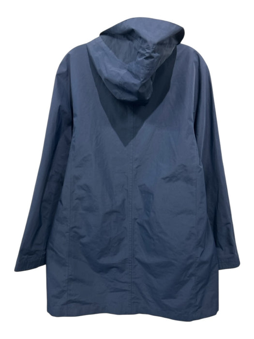 Barbour Size 10 Navy Blue Polyester Snap &  Buttons Snap Pockets Hood Jacket Navy Blue / 10