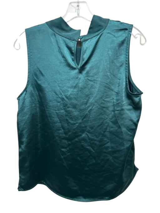 Melissa Nepton Size S Emerald Green Polyester Sleeveless Mock Neck Top Emerald Green / S