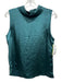 Melissa Nepton Size S Emerald Green Polyester Sleeveless Mock Neck Top Emerald Green / S