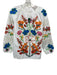 Frances Valentine Size XS White, Green, Multi Cotton Floral Embroidered Top White, Green, Multi / XS