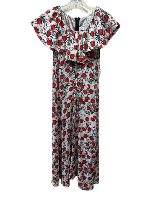 Delfi Collective Size M White, Red, Black Polyester floral print Halter Dress White, Red, Black / M