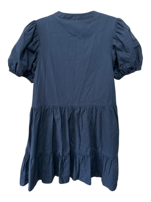 Hyacinth House Size XS Navy Blue Cotton Half Zip Short Sleeve Dress Navy Blue / XS