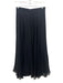Lillie Rubin Size Medium Black Silk Side Zip Sheer Layered Maxi Skirt Black / Medium