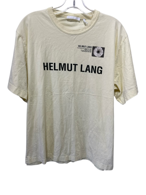 Helmut Lang Size L Yellow & Black Graphic Men's Short Sleeve Yellow & Black / L