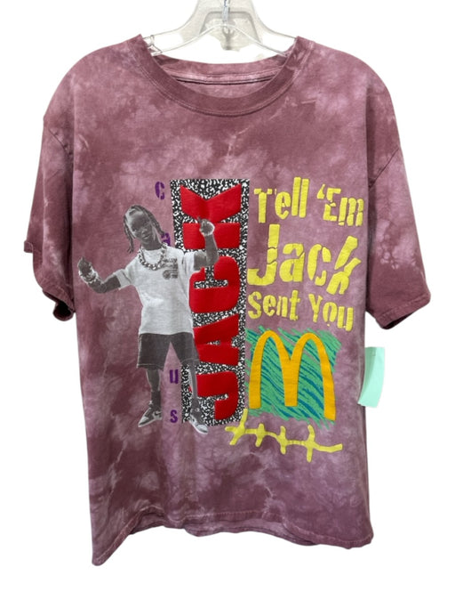 Cactus Jack Size L Pink & Multi Cotton Graphic Men's Short Sleeve Pink & Multi / L