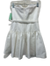 Hutch Size 4 White Cotton & Polyester Strapless Jacquard Tiered Above Knee Dress White / 4