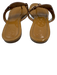 Tory Burch Shoe Size 7 Tan Brown Patent Leather Round Toe Logo Cutout Sandals Tan Brown / 7