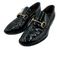 Attilio Giusti Leombruni Shoe Size 38 Black & Gold Patent Leather Horsebit Flats Black & Gold / 38