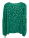 Lilly Pulitzer Size 8 Green & Gold Viscose Blend Metallic Thread Flocked Top Green & Gold / 8