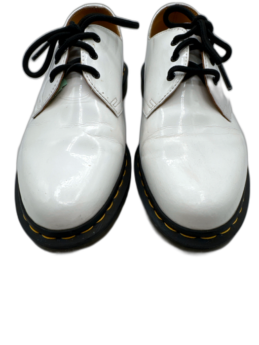 Dr. Martens Shoe Size 10 White & Black Leather Lace Up Rubber Sole Shoes White & Black / 10