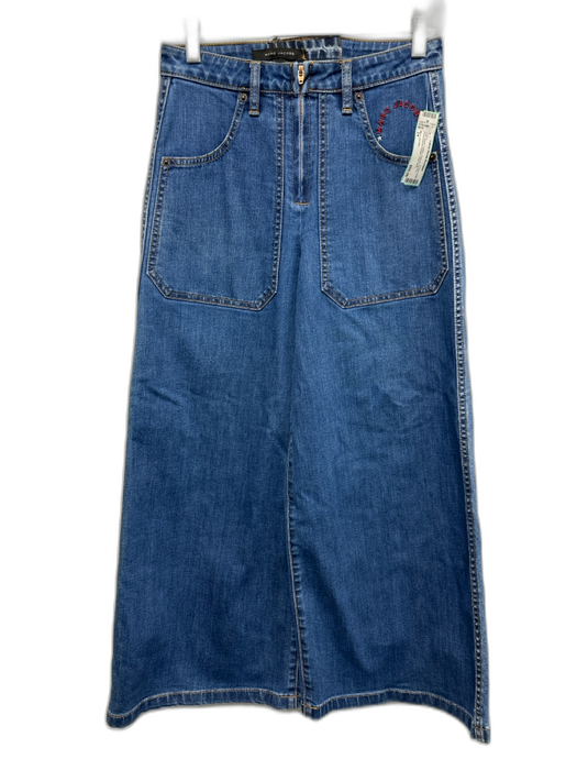 Marc Jacobs Size 24 Dark Wash Cotton Pockets Zip Fly Embroidered Design Jeans Dark Wash / 24