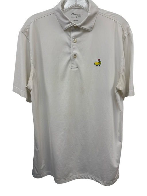 Masters Tech Size S White Synthetic Solid Athletic Polo Men's Short Sleeve White / S