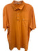 Peter Millar Size L Orange Cotton Solid Polo front pocket Men's Short Sleeve Orange / L