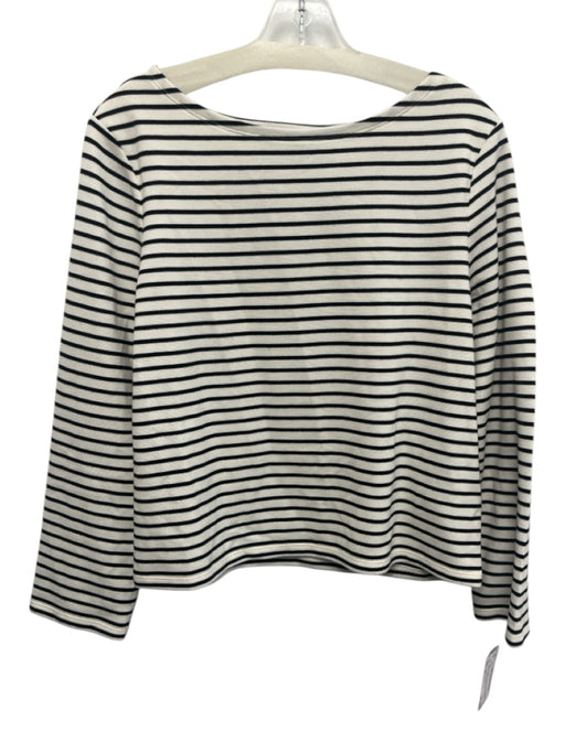 Veronica Beard Size M White & Black Polyester Blend Long Sleeve Stirrup Top White & Black / M