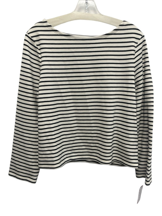 Veronica Beard Size M White & Black Polyester Blend Long Sleeve Stirrup Top White & Black / M
