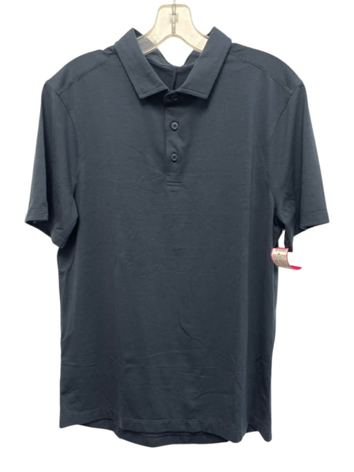 Lululemon Size Est L Navy Blue Synthetic Polo Men's Short Sleeve Navy Blue / Est L