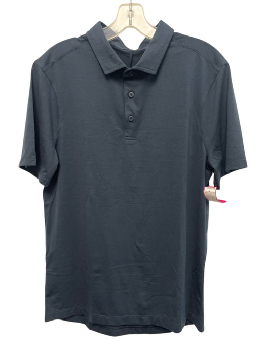 Lululemon Size Est L Navy Blue Synthetic Polo Men's Short Sleeve Navy Blue / Est L