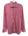 Peter Millar Size XL Pink & White Cotton Gingham Button Down Long Sleeve Shirt Pink & White / XL