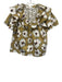 Crosby Size S Green, Black, White Cotton Short tiered sleeve Floral Top Green, Black, White / S