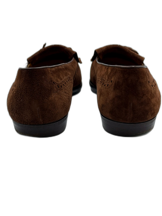 Bragano Shoe Size 12 Brown Suede Solid Men's Shoes Brown / 12