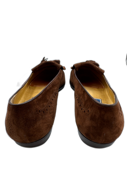 Bragano Shoe Size 12 Brown Suede Solid Men's Shoes Brown / 12
