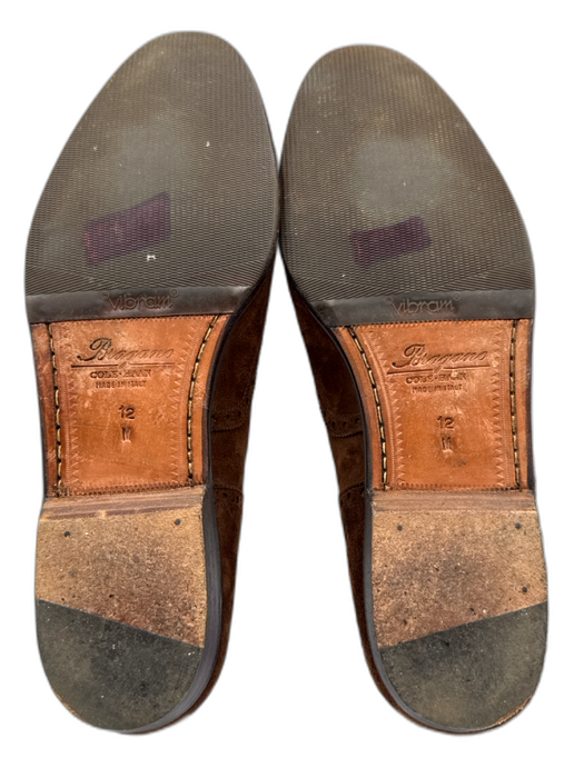 Bragano Shoe Size 12 Brown Suede Solid Men's Shoes Brown / 12