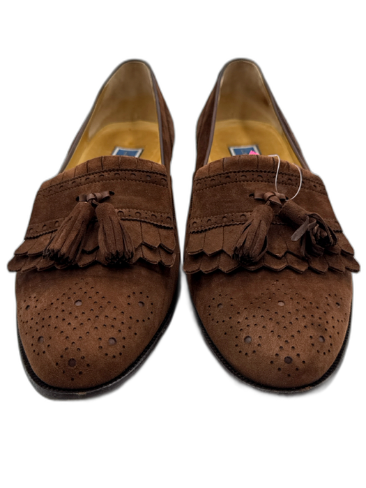 Bragano Shoe Size 12 Brown Suede Solid Men's Shoes Brown / 12