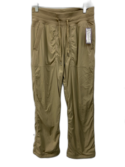 Lululemon Size 6 Beige Elastic Drawstring Waist Striped Pockets Pants Beige / 6