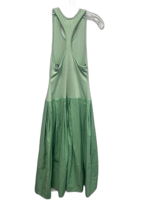 Free People Size Small Light Green Viscose Blend Sleeveless Pleated Dress Light Green / Small