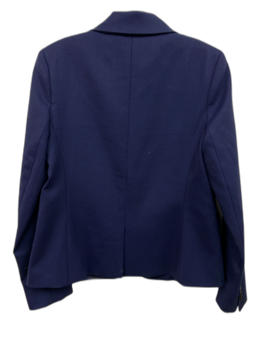 Argent Size 2 Navy Blue Wool Blend One Button Flap Pocket Lapel Blazer Jacket Navy Blue / 2