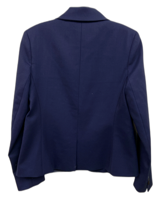 Argent Size 2 Navy Blue Wool Blend One Button Flap Pocket Lapel Blazer Jacket Navy Blue / 2