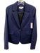 Argent Size 2 Navy Blue Wool Blend One Button Flap Pocket Lapel Blazer Jacket Navy Blue / 2